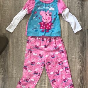 Peppa pig pajamas. Pants and long sleeve shirt